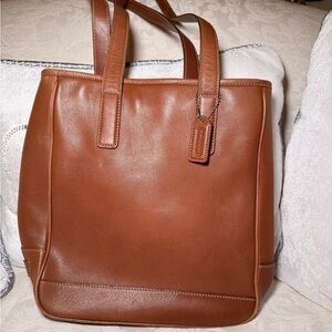 Coach Tan Leather Tote Bag
